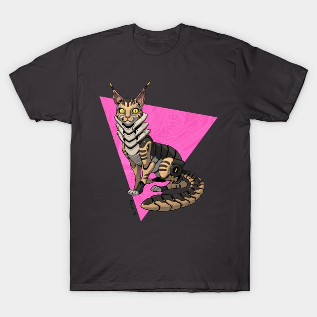 Cyborg Maine Coon Cat T-Shirt by Novanim